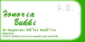 honoria bukki business card